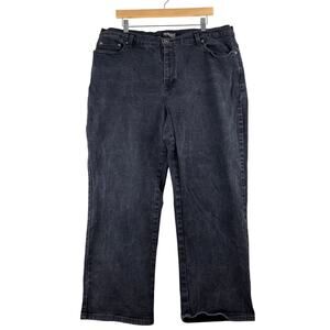 Vintage Style & Co Black Denim Jeans Women's 20 WP Cotton Stretch Comfort Acid